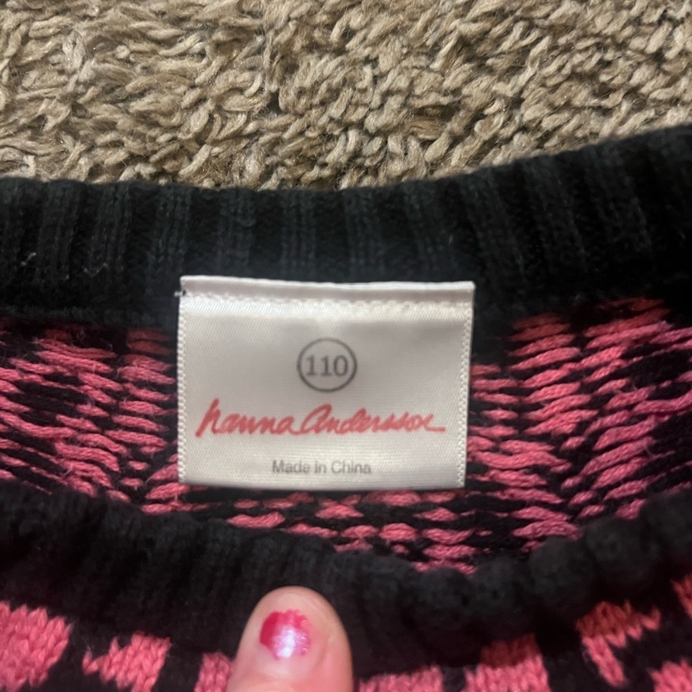 Hanna Andersson Girls 100% Cotton Multi Colored Owl Sweater - Picture 2 of 4